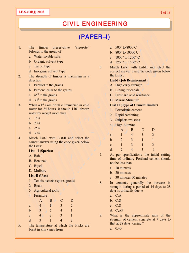 Civil Engineering Exam Questions | PDF | Beam (Structure) | Stress ...