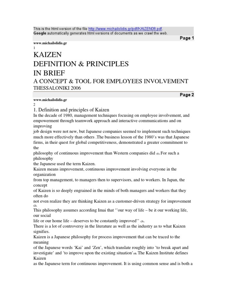 Kaizen case study image