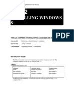 Installing Windows 8: This Lab Contains The Following Exercises and Activities
