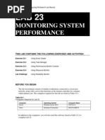 Monitoring System Performance: This Lab Contains The Following Exercises and Activities