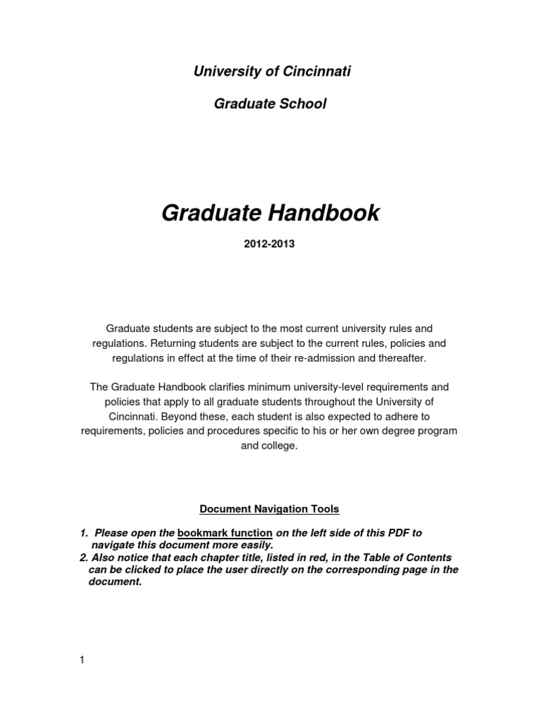 UGA Graduate Handbook Overview | PDF | Postgraduate Education ...