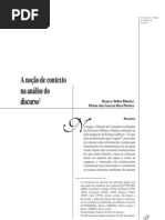ribeiro; pereira - a noção de contexto em análise do discurso