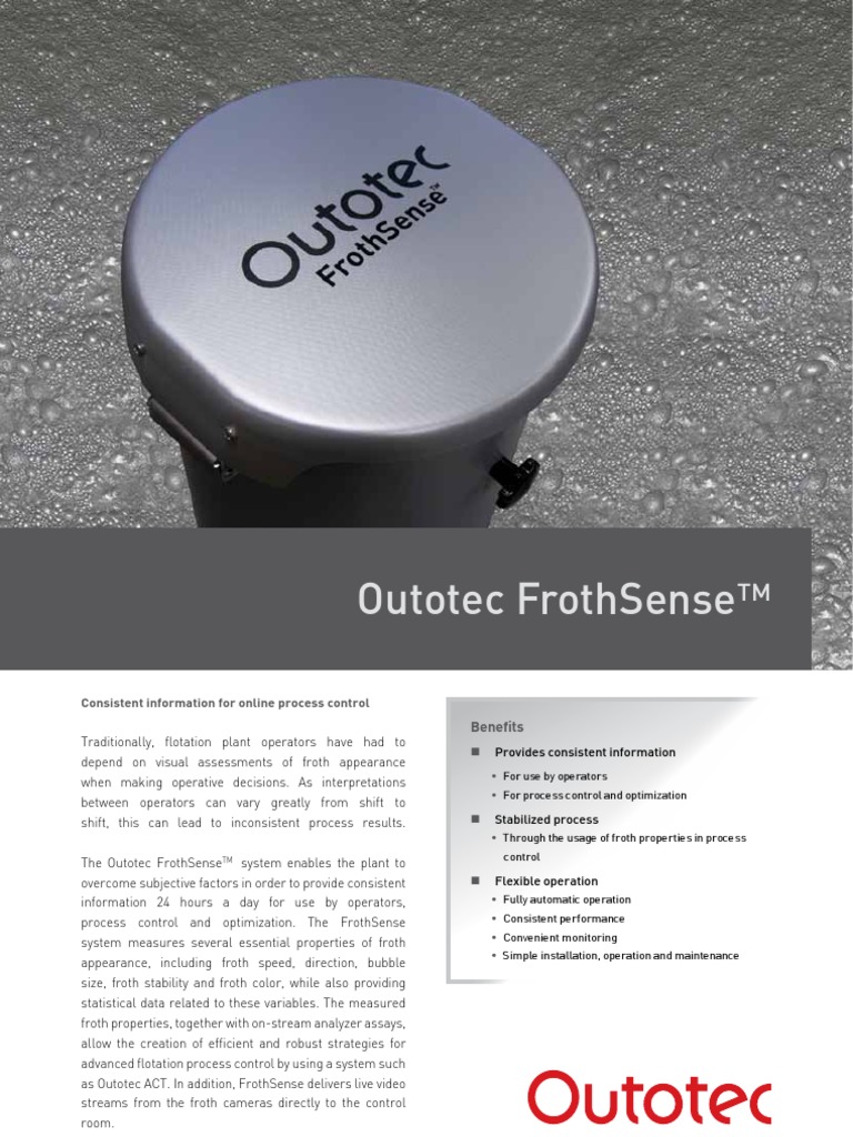 2 - OTE Outotec FrothSense Eng Web | PDF | Home & Garden | Computers