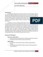 Factors that Determine Time Allotment