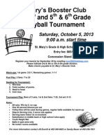 St. Mary's Booster Club 3 & 4 and 5 & 6 Grade Volleyball Tournament