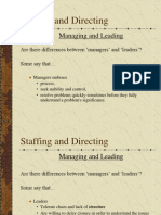 Organizing and administration, 
staffing and directing