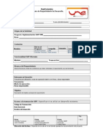 Formato requerimiento desarrollo SAP UNE