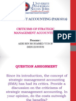 PRESENTATION Criticisms Strategic Management Accounting