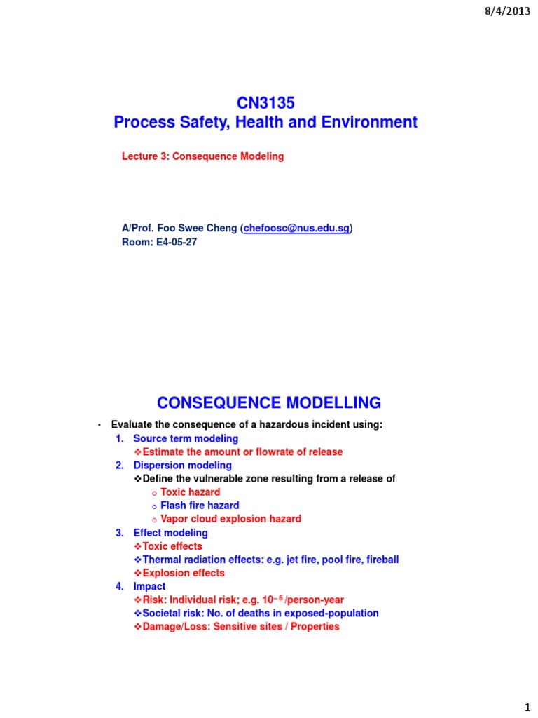 Consequence Modeling in Process Safety | PDF | Gases | Nature
