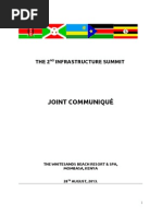Download JOINT COMMUNIQU 2nd Infrastructure Summit of Heads of State and Government by State House Kenya SN163903818 doc pdf