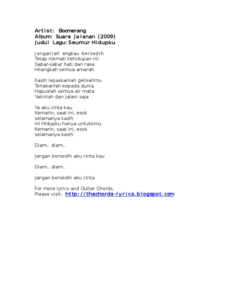 Boomerang Seumur Hidupku