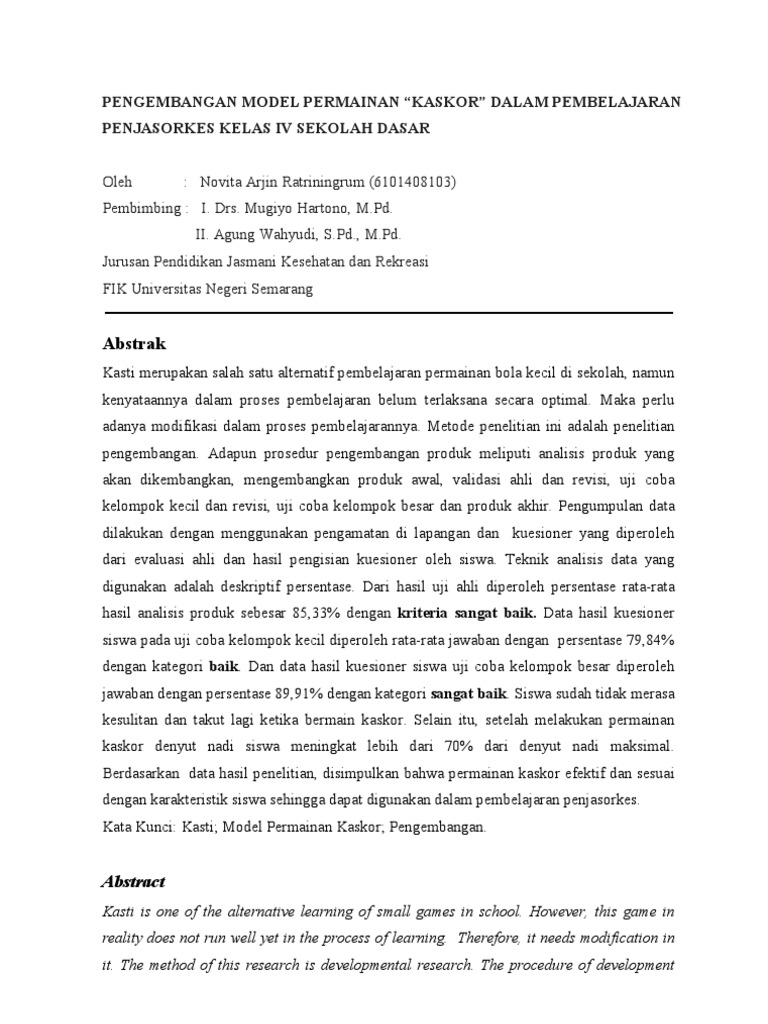 Contoh Jurnal Dalam Bentuk Ms Word Pdf