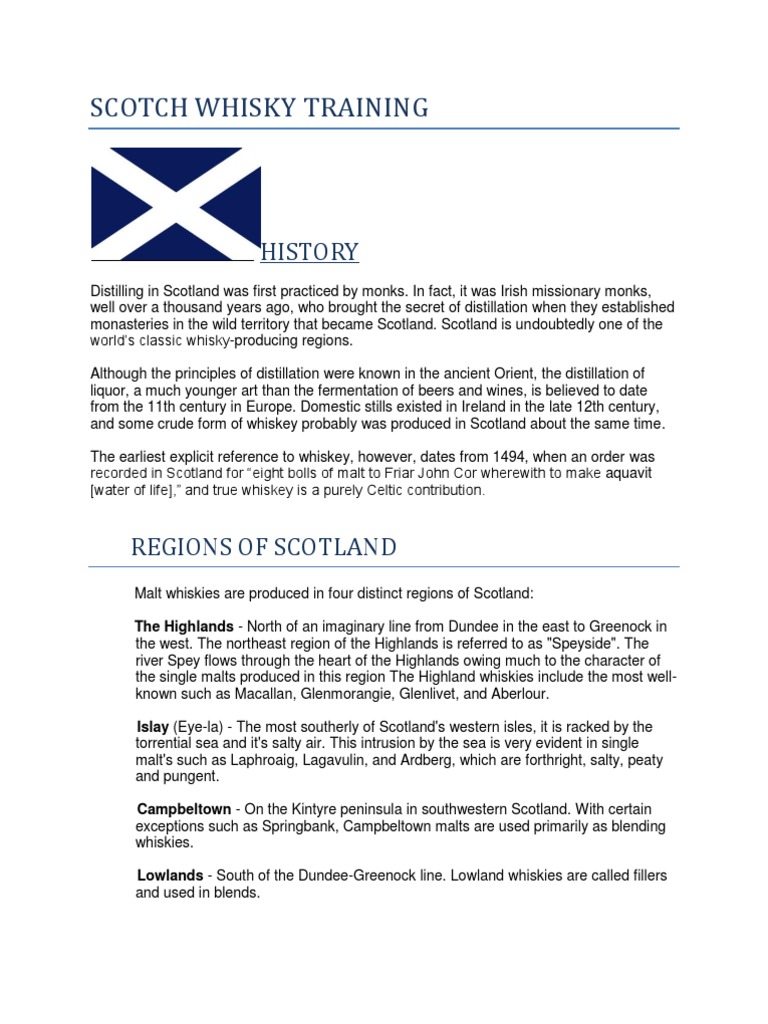 Scotch Whisky Training Scotch Whisky Whisky