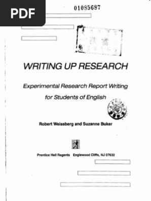 Robert Weissberg, Suzanne Buker - Writing Up Research | PDF