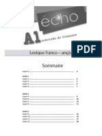 Écho - Methode de Francais - A1 - Lexique