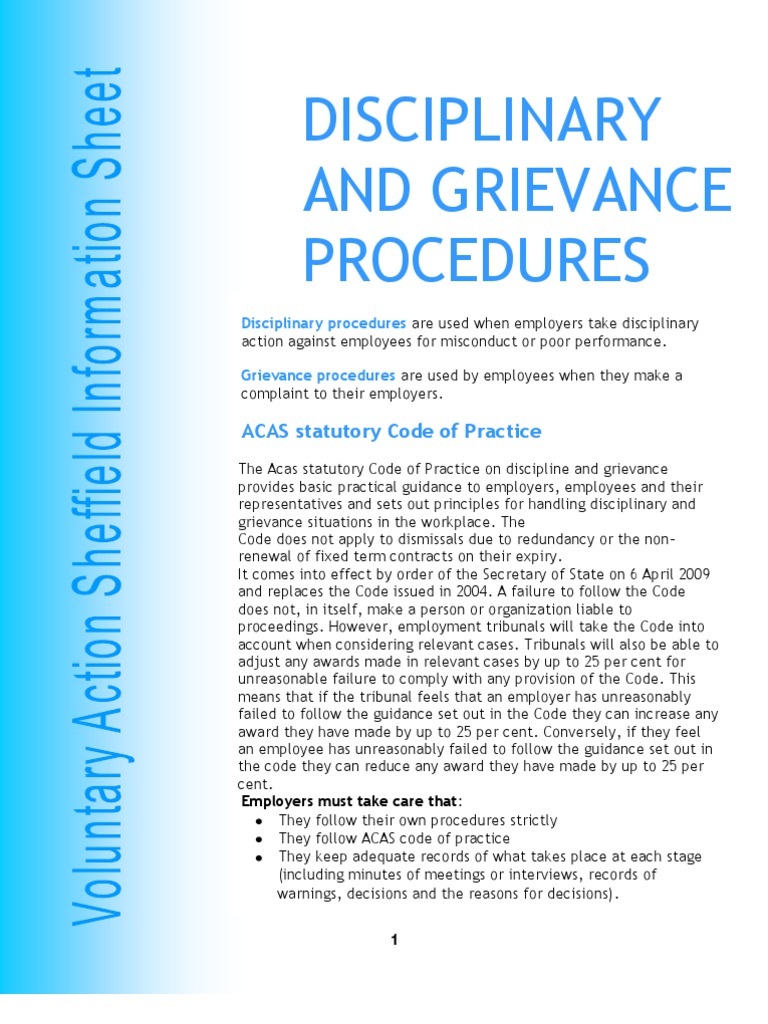 disciplinary-grievance-procedures-employment-government-information