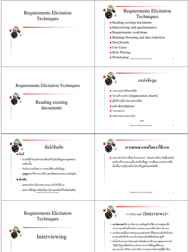 Requirements Elicitation Techniques | PDF