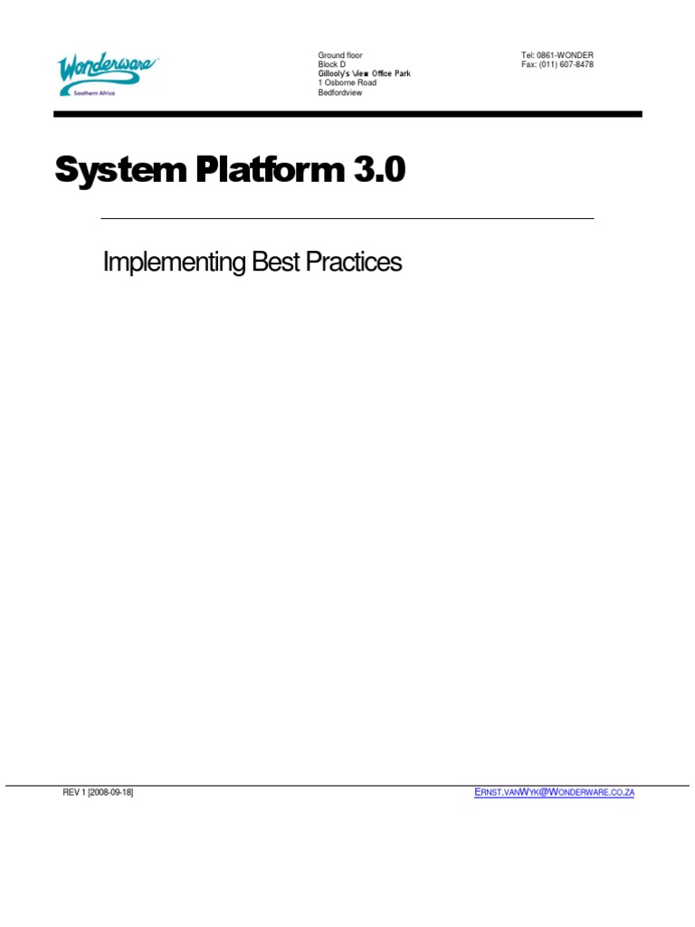 InTouch vs. System Platform Overview | PDF | Comma Separated Values ...