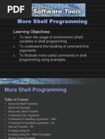 More Shell Programming: Learning Objectives