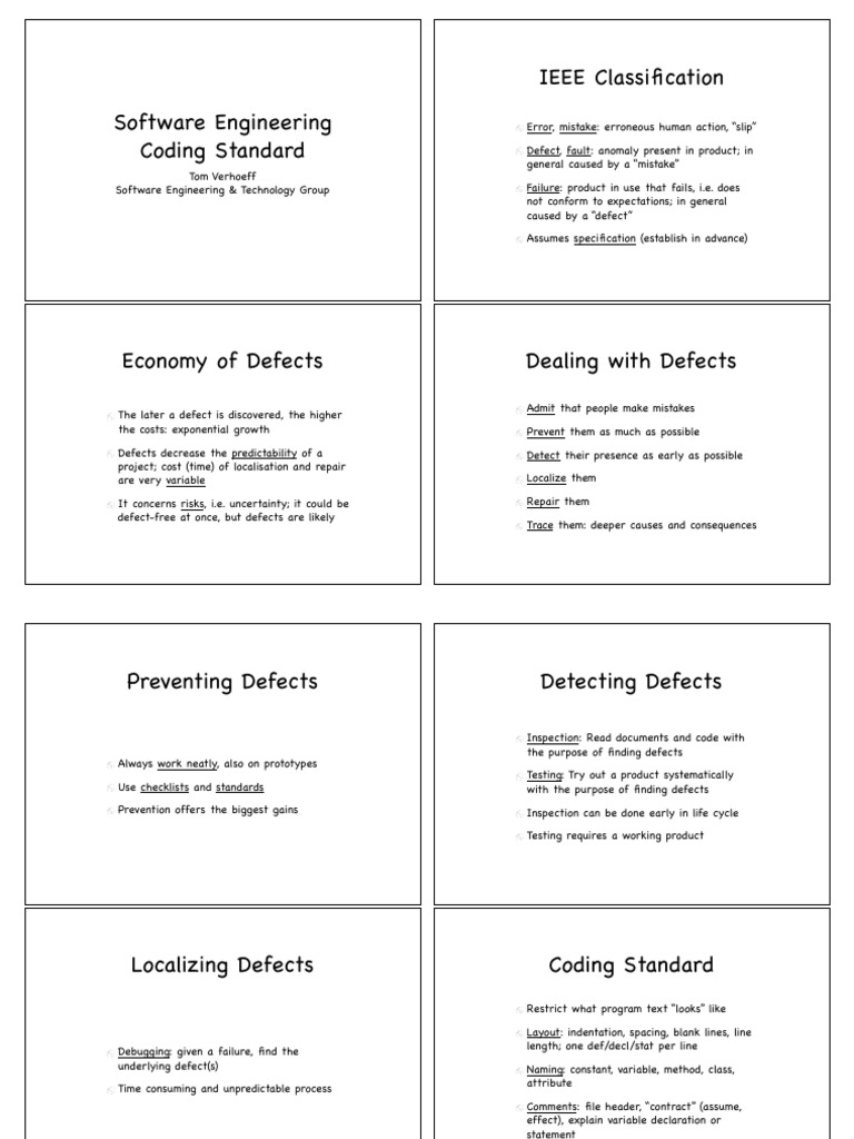Coding Standards for Developers | PDF