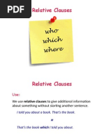 Relative Clauses Pre-intermediate