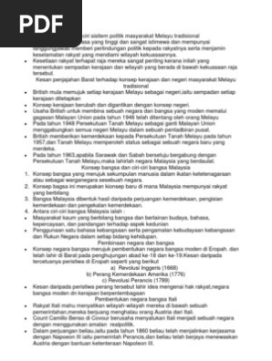 Ciri Ciri Sistem Politik Melayu Tradisional