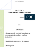 Calitatile Instrumentelor de Evaluare - 24.04.2013