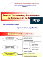 c 13 Tecnicas, Instrumentos y Procedimientos de Recoleccion de Datos Homero Ango A