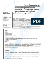 Nbr Iso 4287 - 2002 - Especificacoes Geometricas Do Produto (Gps) - Rugosidade Metodo Do Perfil