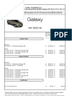 Lista de Preturi FORD GALAXY - Aprilie 2012