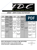 MDC Dance Class Schedule