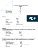 Exercícios Métodos de Formação de Preços de Venda