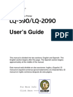Epson LQ 2090 Wide Format Dot Matrix Printer User Guide