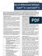 Summary of Differences Between CobiT 4 1 and CobiT 5 2012 IT Governance Network