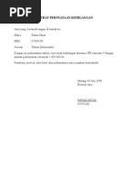 SURAT PERNYATAAN Kehilangan Dokumen Asli