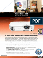 Epson Powerlite S11 Multimedia Projector Brochure