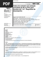 NBR 7289 - 2000 - Cabos de Controle Com Isolacao Extrudada de PEou PVC Para Tensoes Ate 1 kV - Requisitos de Desempenho