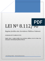 Lei nº 8112-90 - Regime Jurídico Servidores Federais - atualizada até 07 julho 2013(10X)