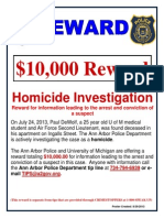 Paul DeWolf homicide investigation reward poster