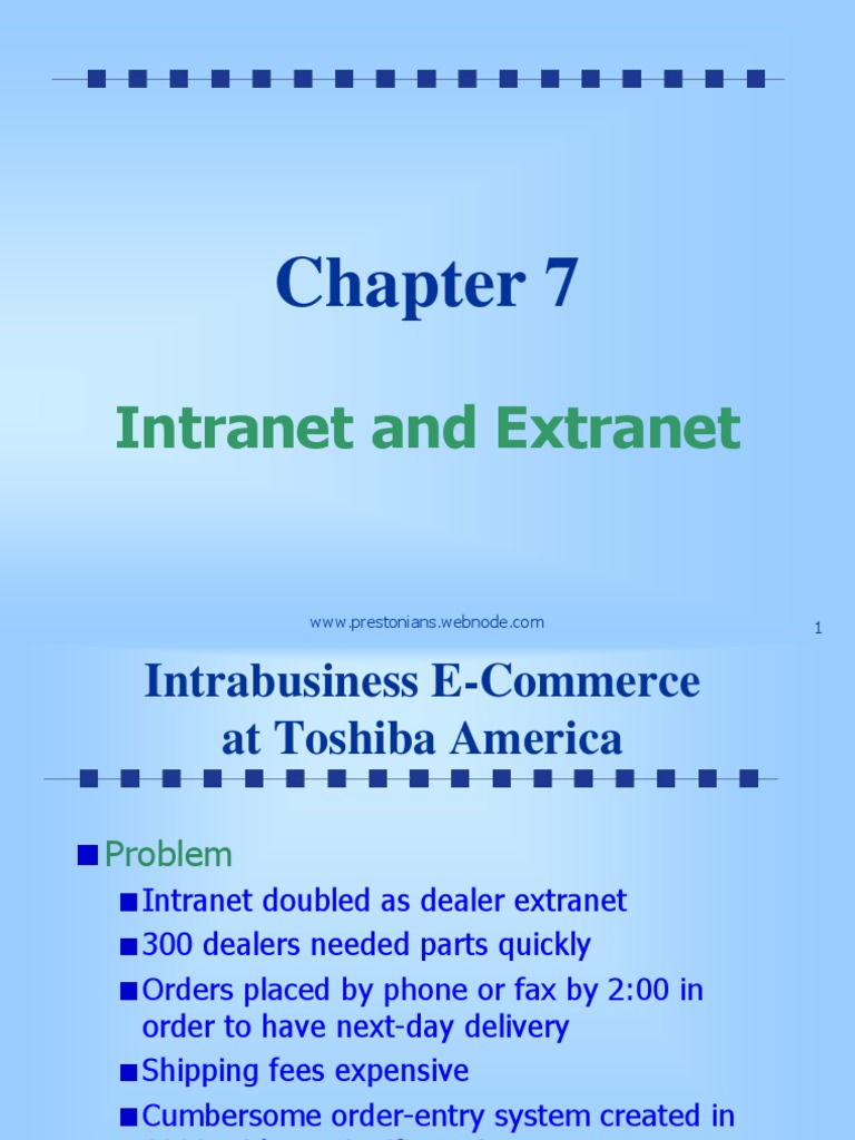 Intranet and Extranet Solutions Overview | PDF | Computer Network ...