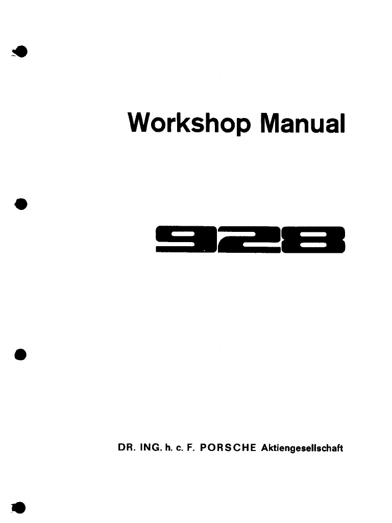 Porsche 928 Factory Manual - Volume 3 | Automatic ... ducati 996 wiring diagram workshop manual 