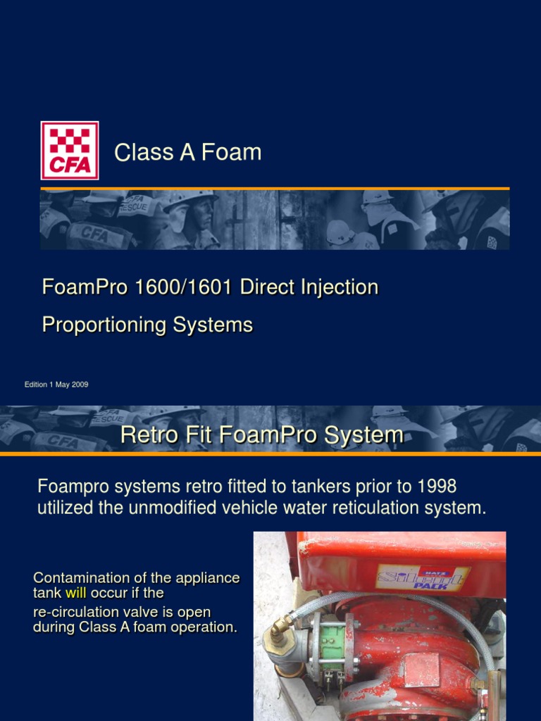 FoamPro 1600 Class A Foam System Guide | PDF | Valve | Foam