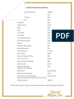 Audio Visual Pricing Guide