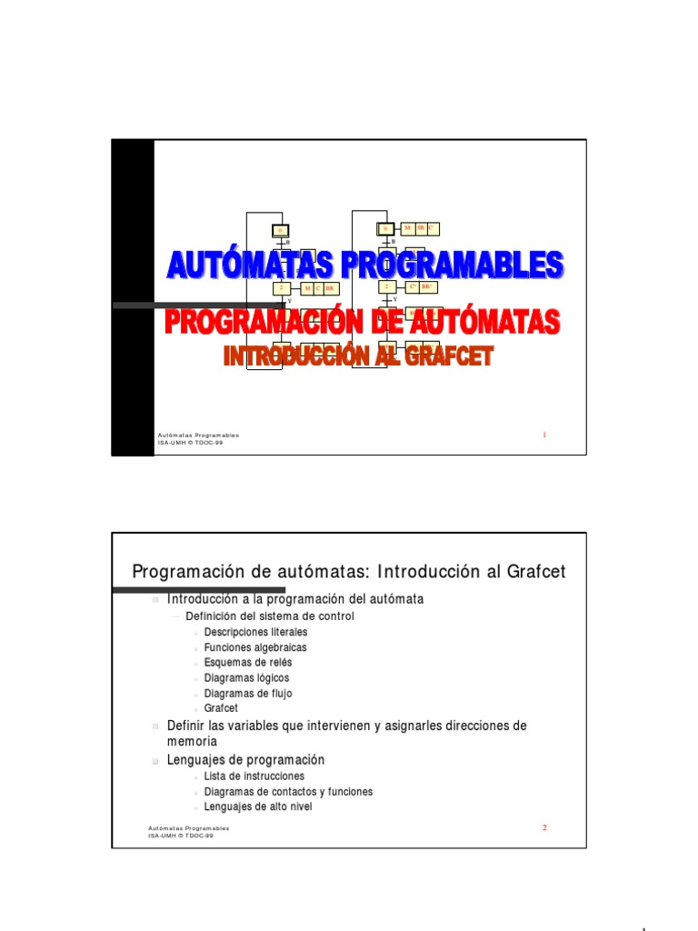 Introducción Al GRAFCET PDF | PDF | Lenguaje de programación ...