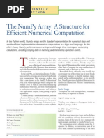 The NumPy Array - A Structure For Efficient Numerical Computation