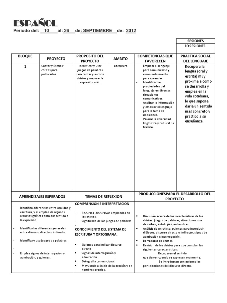 Ejemplo de Planeacion Escritura Palabra