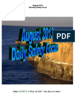 August 2013 Daily Safety Focus