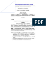 Reglamento Sobre Agencia de Viajes y Turismo Vigente