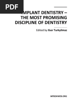 Implant Dentistry The Most Promising Discipline Of Dentistry Pdf Dental Implant Mesenchymal Stem Cell