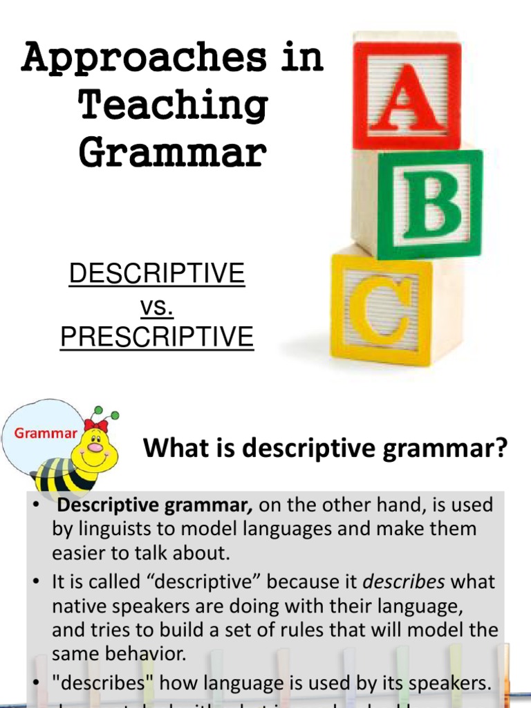 Descriptive vs Prescriptive | English Language | Grammar